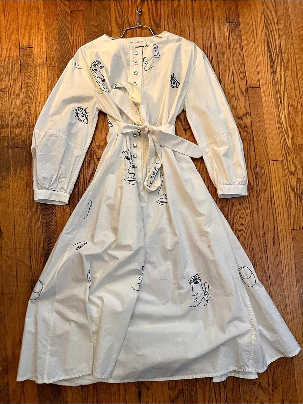 Mr. Larkin Nadine Dress - Chapelle Embroidery White Small